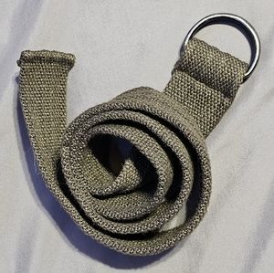 D-Ring Canvas Belt, Dark Brown